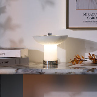 Eurnoran Lampe de Table en Albâtre à Forme de Champignon