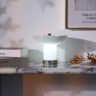 Eurnoran Lampe de Table en Albâtre à Forme de Champignon