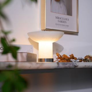 Eurnoran Lampe de Table en Albâtre à Forme de Champignon