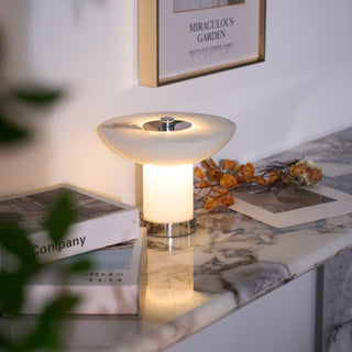 Eurnoran Lampe de Table en Albâtre à Forme de Champignon