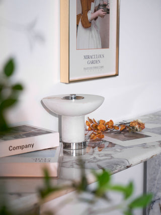 Eurnoran Lampe de Table en Albâtre à Forme de Champignon