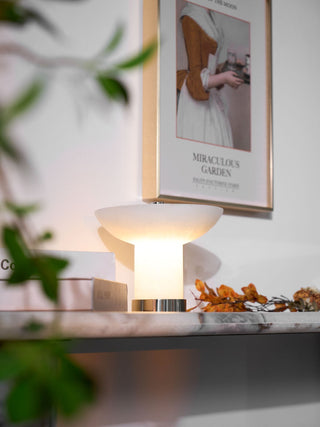 Eurnoran Lampe de Table en Albâtre à Forme de Champignon
