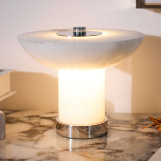 Eurnoran Lampe de Table en Albâtre à Forme de Champignon