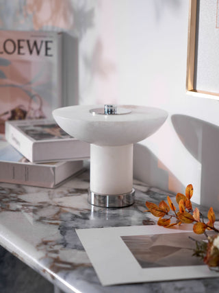 Eurnoran Lampe de Table en Albâtre à Forme de Champignon