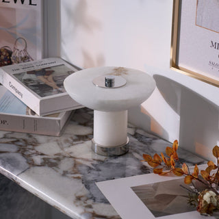 Eurnoran Lampe de Table en Albâtre à Forme de Champignon