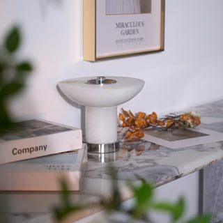 Eurnoran Lampe de Table en Albâtre à Forme de Champignon