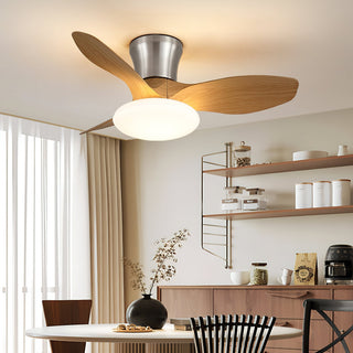 Plafonnier ventilateur Velora moderne en bois