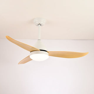 Ventilateur de plafond moderne Fia en bois avec lumière