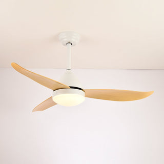 Ventilateur de plafond moderne Fia en bois avec lumière