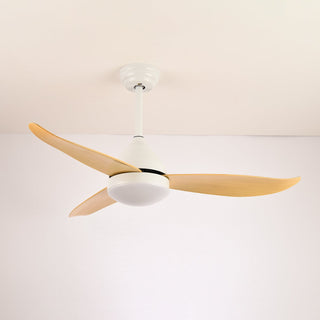 Ventilateur de plafond moderne Fia en bois avec lumière