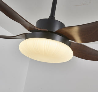 Zerith Ventilateur de Plafond Moderne en Bois avec Lumière