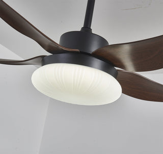 Zerith Ventilateur de Plafond Moderne en Bois avec Lumière