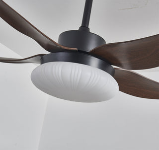 Zerith Ventilateur de Plafond Moderne en Bois avec Lumière