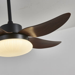 Zerith Ventilateur de Plafond Moderne en Bois avec Lumière