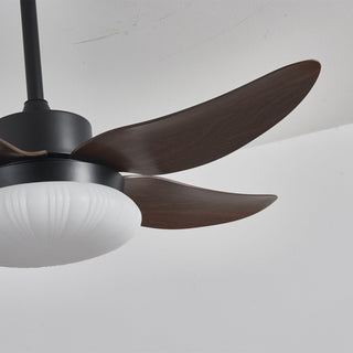 Zerith Ventilateur de Plafond Moderne en Bois avec Lumière