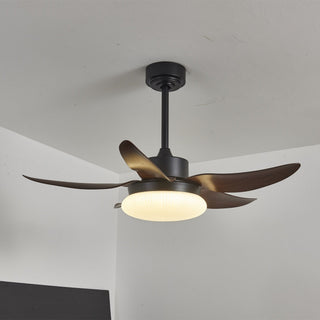 Zerith Ventilateur de Plafond Moderne en Bois avec Lumière