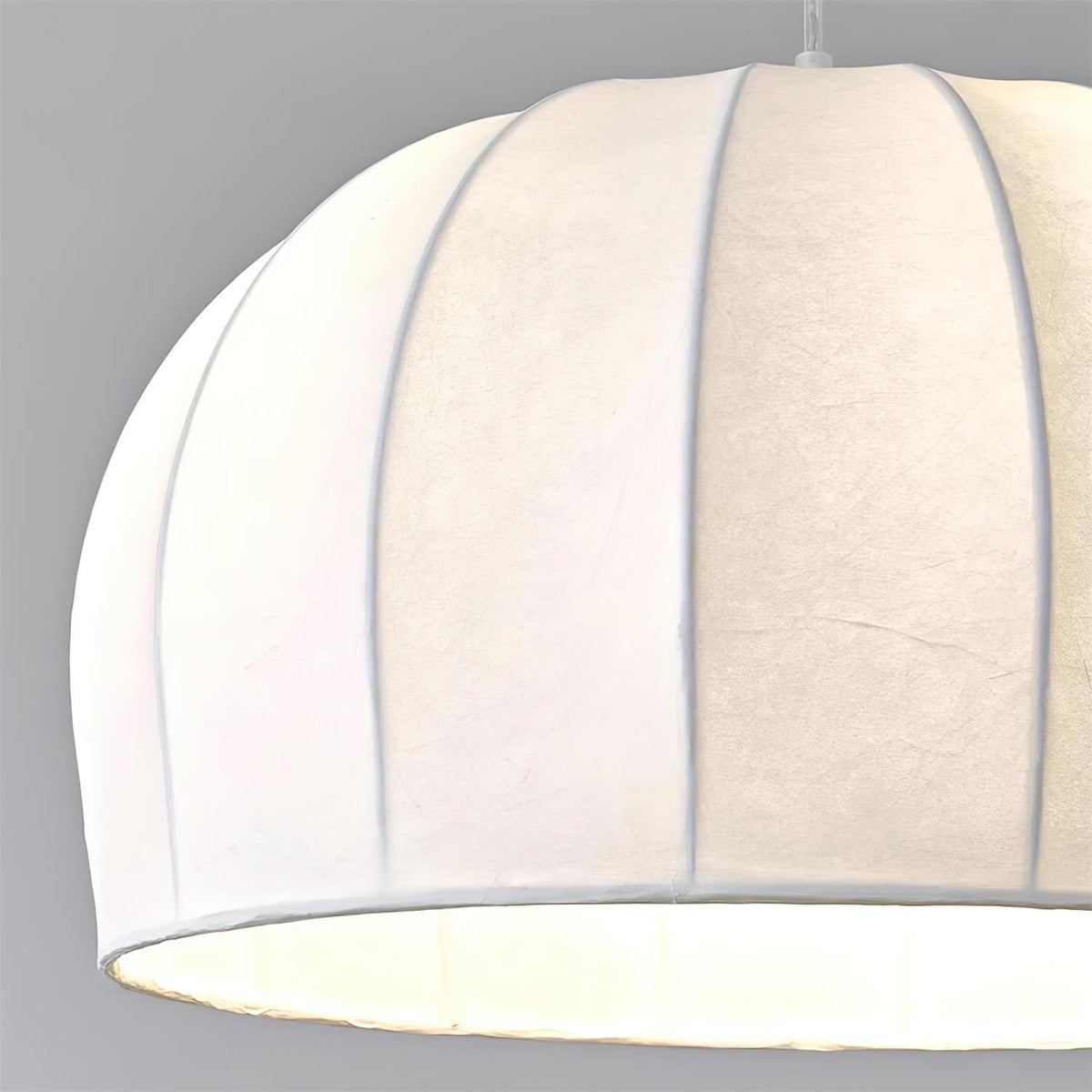 Nova White Fabric Dome Pendant Light-Neutral Decor