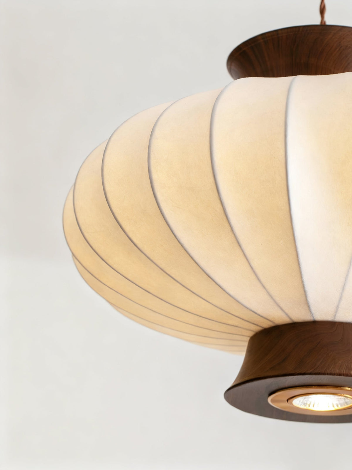 Close-up of the ceiling mount for the Aeron Pendant Light.
