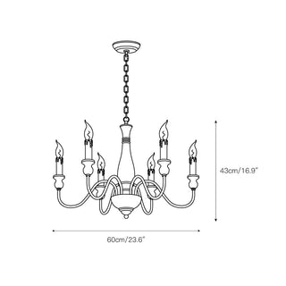 Afralia Lustra Lustre Bois Industriel Moderne