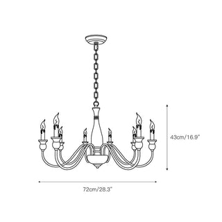 Afralia Lustra Lustre Bois Industriel Moderne