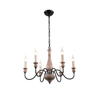 Afralia Lustra Lustre Bois Industriel Moderne