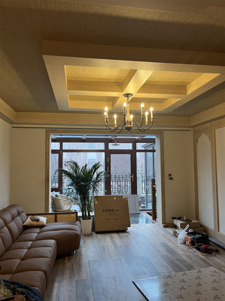 Afralia Lustra Lustre Bois Industriel Moderne