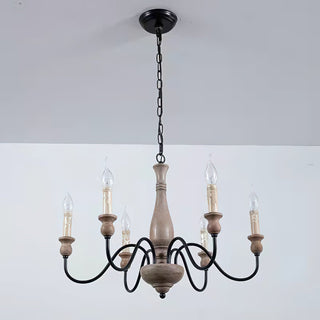 Afralia Lustra Lustre Bois Industriel Moderne