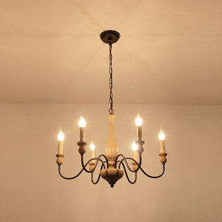 Afralia Lustra Lustre Bois Industriel Moderne