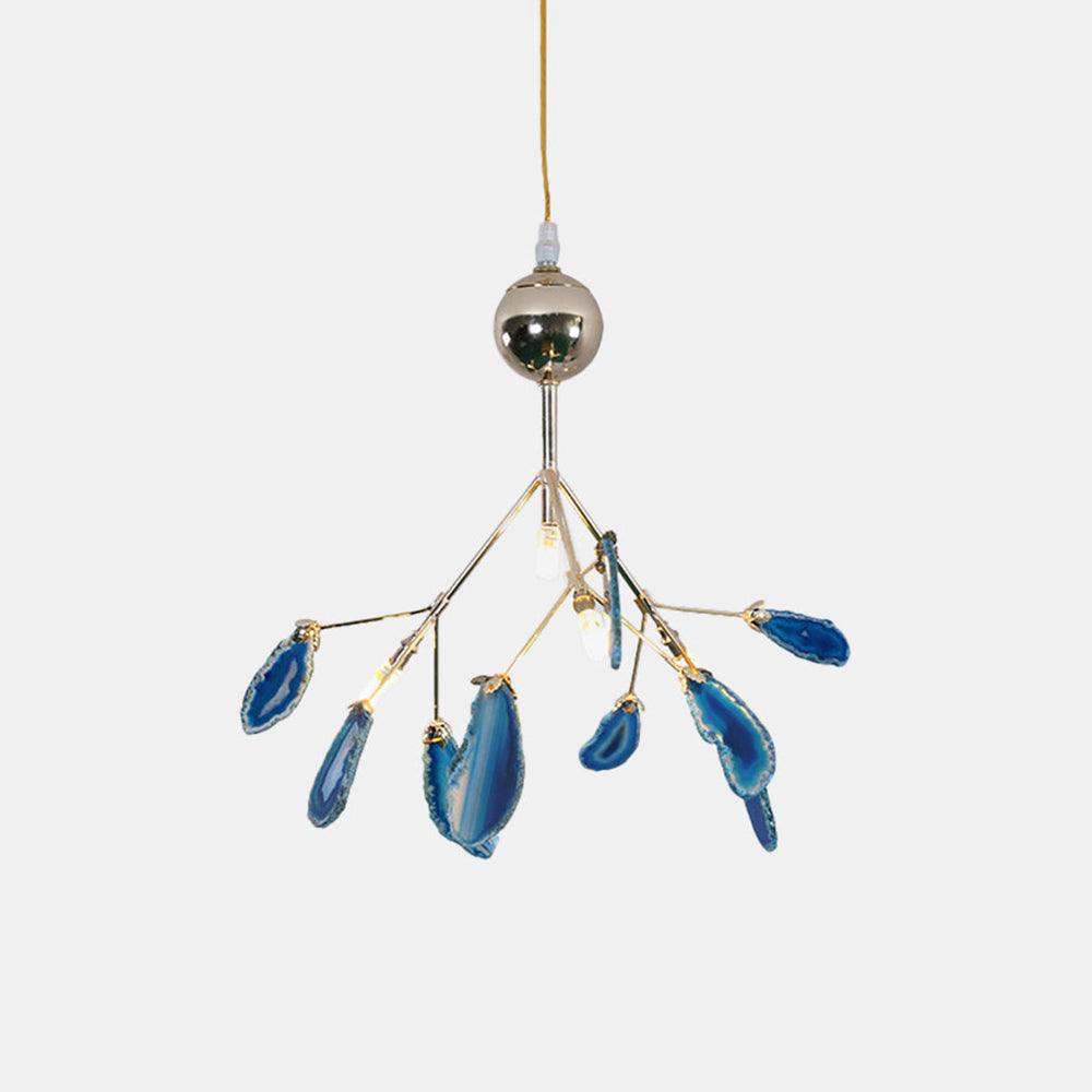 Rivana Lustre Feuille Colorée Bras Dorés