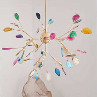 Agate Lustre à Branches Multicolores