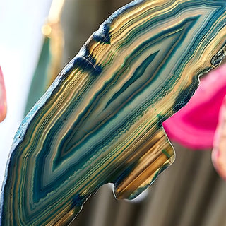 Agate Lustre à Branches Multicolores