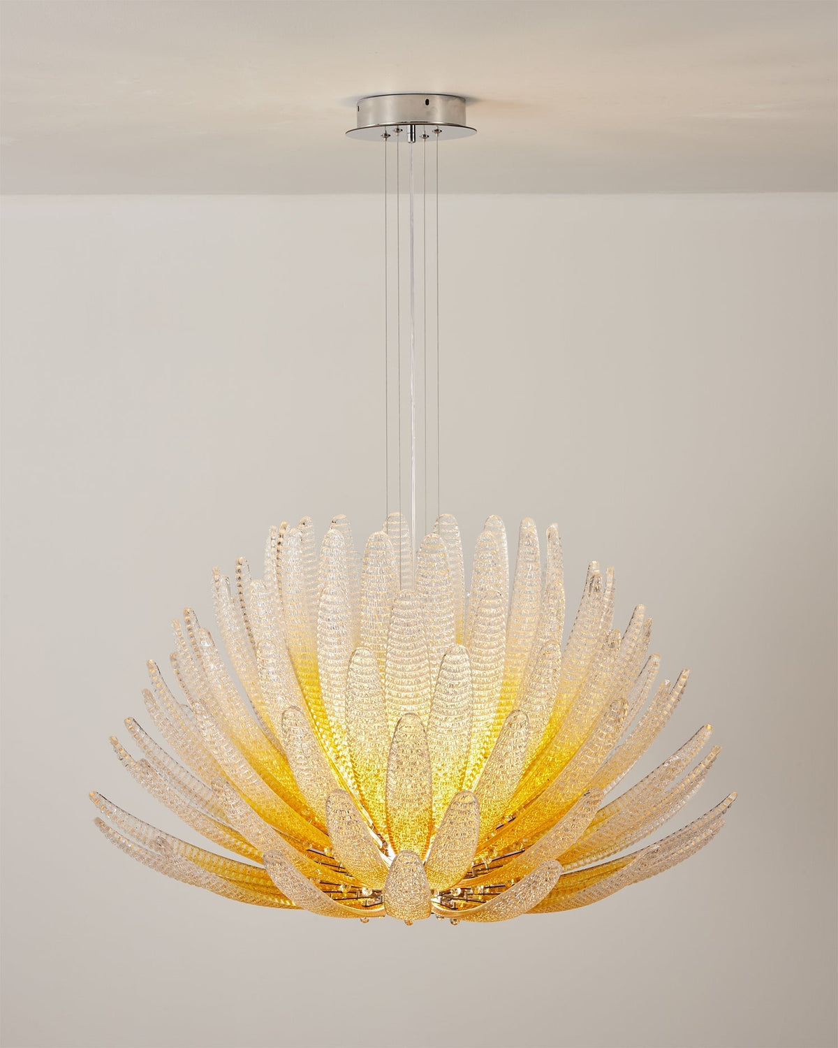 Side profile of the Agave Starburst Chandelier showcasing its intricate design.