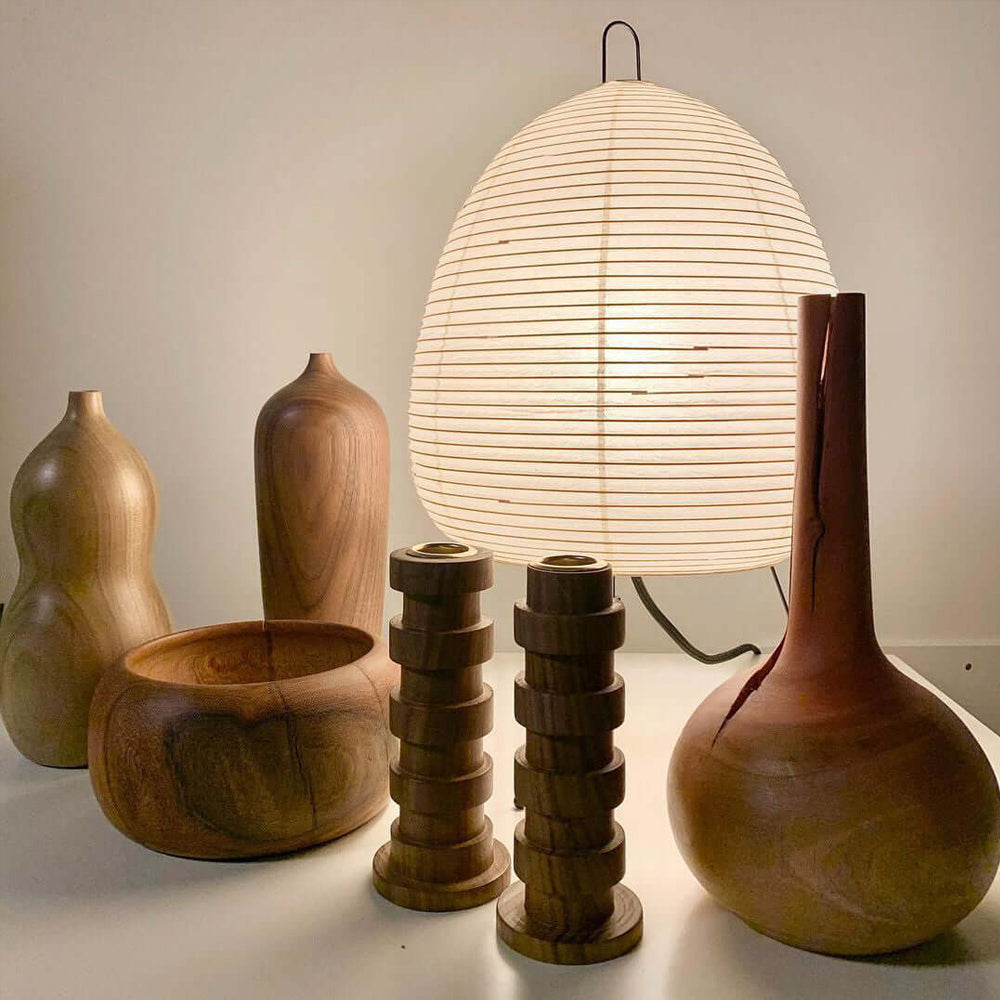 Tranquilux Lampe de Table en Papier Inspirée du Japon