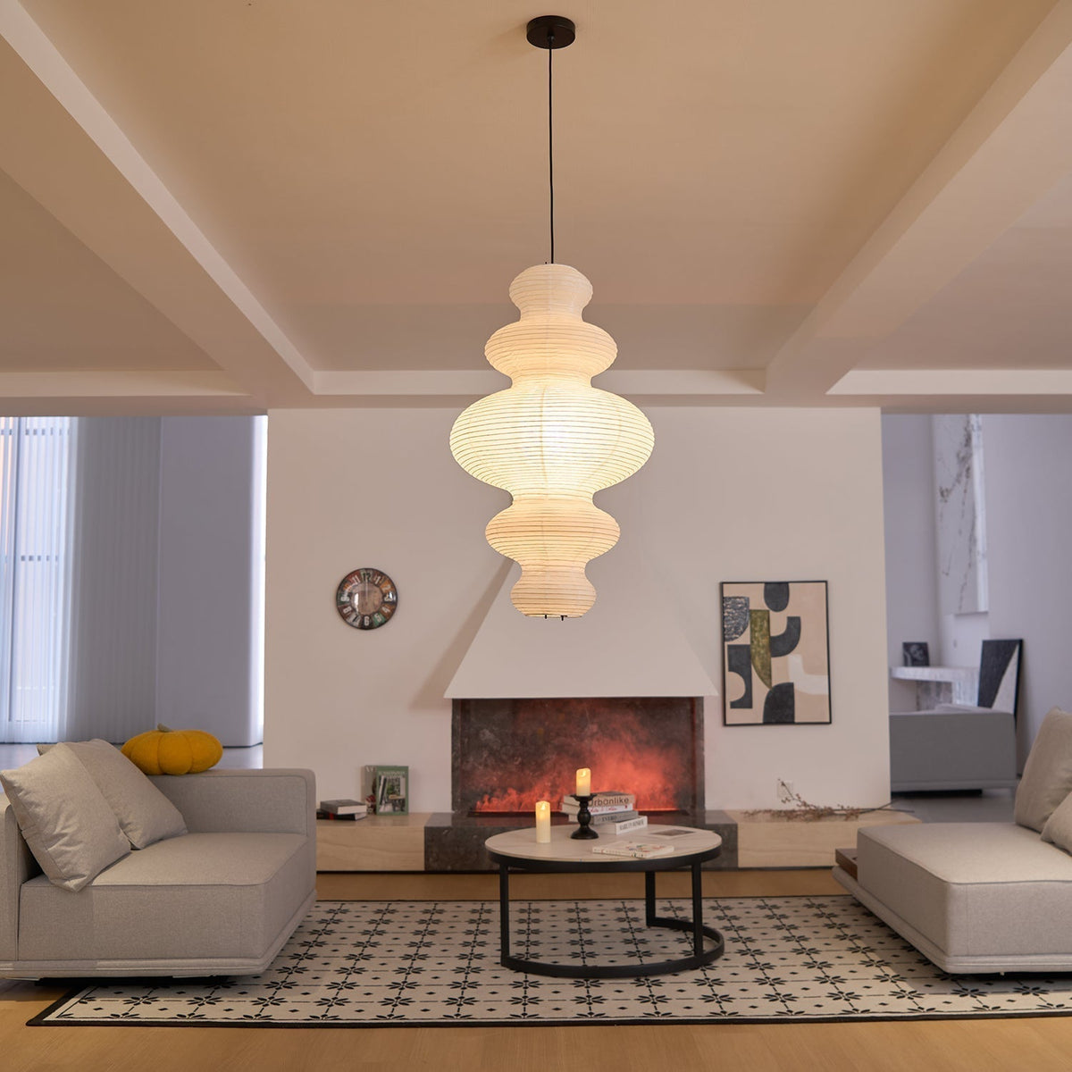 Akari Juni Pendant Lamp-Neutral Decor