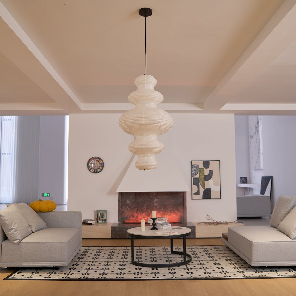 Akari Juni Pendant Lamp-Neutral Decor