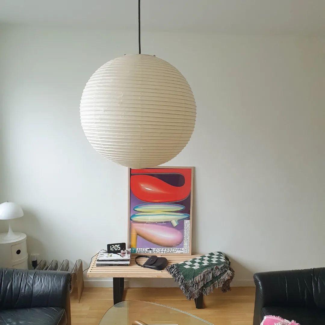 Perrona Suspension Bambou Papier Washi Ronde