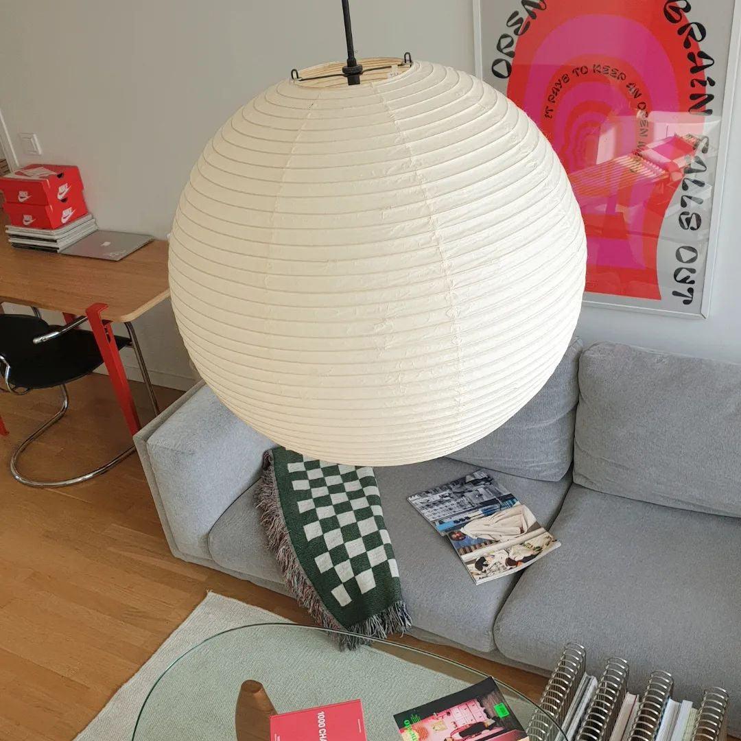 Perrona Suspension Bambou Papier Washi Ronde