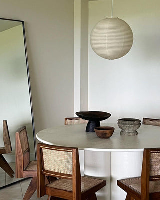Solara Suspension Bambou Papier Washi Ronde
