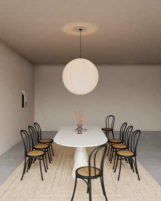 Solara Suspension Bambou Papier Washi Ronde