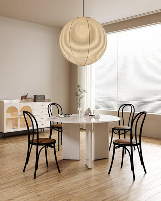 Solara Suspension Bambou Papier Washi Ronde