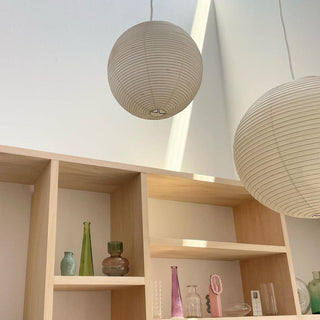 Solara Suspension Bambou Papier Washi Ronde