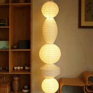 Nami Suspension lanterne en papier style wabi-sabi