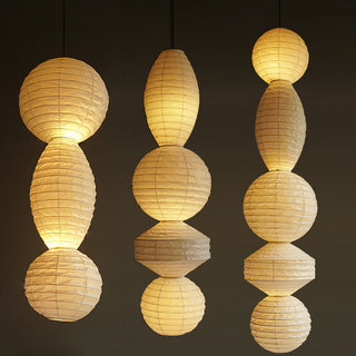 Nami Suspension lanterne en papier style wabi-sabi