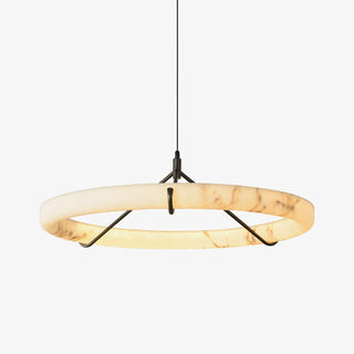 Aureon Lustre de Luxe en Albâtre Blanc