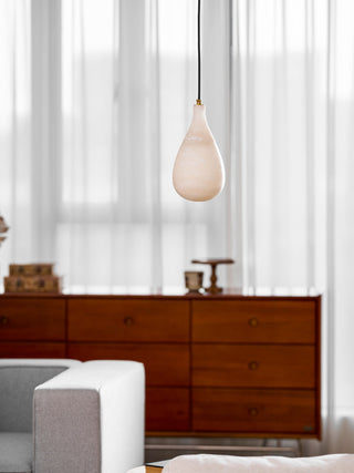 Alabaster Raindrop Pendant Light-Neutral Decor