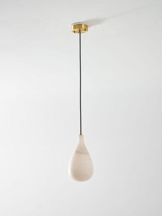 Alabaster Raindrop Pendant Light-Neutral Decor