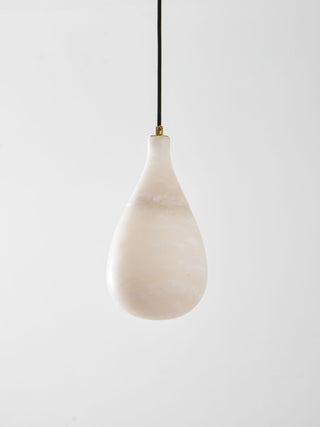 Alabaster Raindrop Pendant Light-Neutral Decor