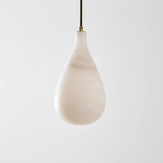 Alabaster Raindrop Pendant Light-Neutral Decor