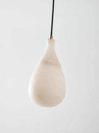 Alabaster Raindrop Pendant Light-Neutral Decor