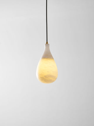 Alabaster Raindrop Pendant Light-Neutral Decor